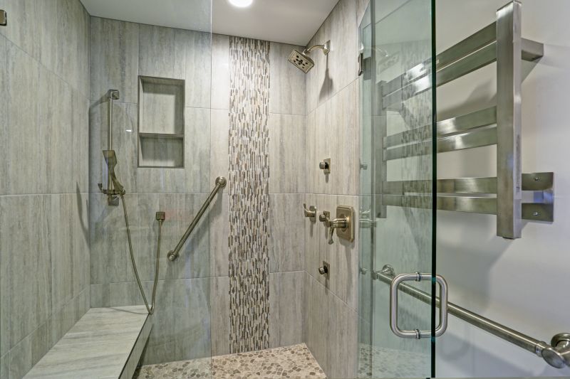 Walk-In Shower with Mosaic Tile